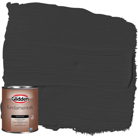 Pintura exterior Glidden Fundamentals Grab-N-Go, plana (negro, 1 galón) 