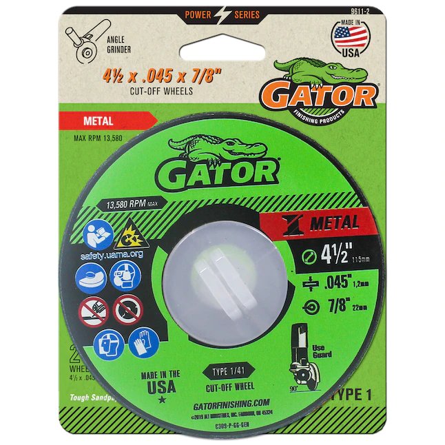 Gator  2-Pack Aluminum Oxide 4.5-in Cut-Off Wheel