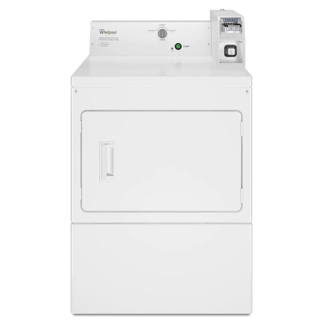 Whirlpool Commercial 7.4-cu ft Coin-Operated Electric Commercial Dryer (White)