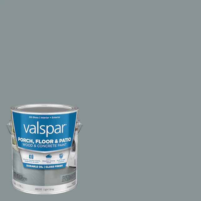 Valspar® Hellgrau glänzende Veranda- und Bodenfarbe für den Außenbereich (1 Gallone)