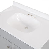Project Source 30" Gray Single Sink Bathroom Vanity with Cultured Marble Top