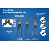 Kobalt  3-Pack High Leverage Plier Set