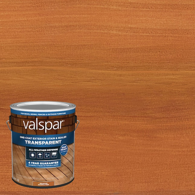 Valspar® Pre-tinted Redwood Naturaltone Tinte y sellador para madera exterior transparente (1 galón)