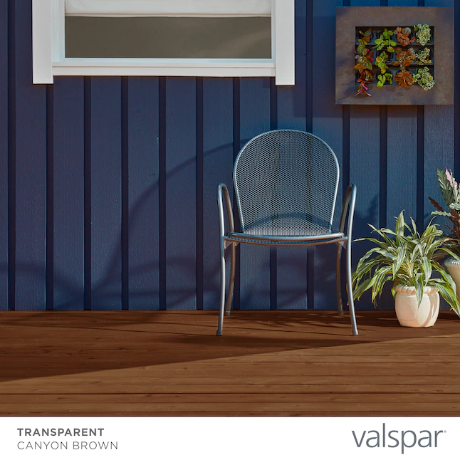 Valspar® vorgetönter Canyon Brown transparenter Holzbeize und Versiegeler für den Außenbereich (1 Gallone)