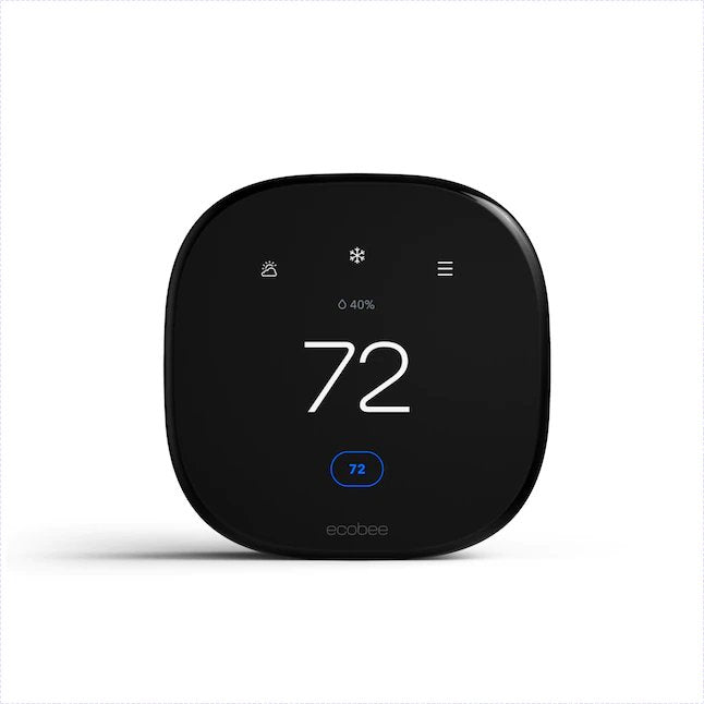 Ecobee Smart Thermostat Enhanced Black Smart Thermostat with Wi-Fi Compatibility