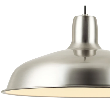 Project Source  Brushed Nickel Farmhouse Bell Pendant Light