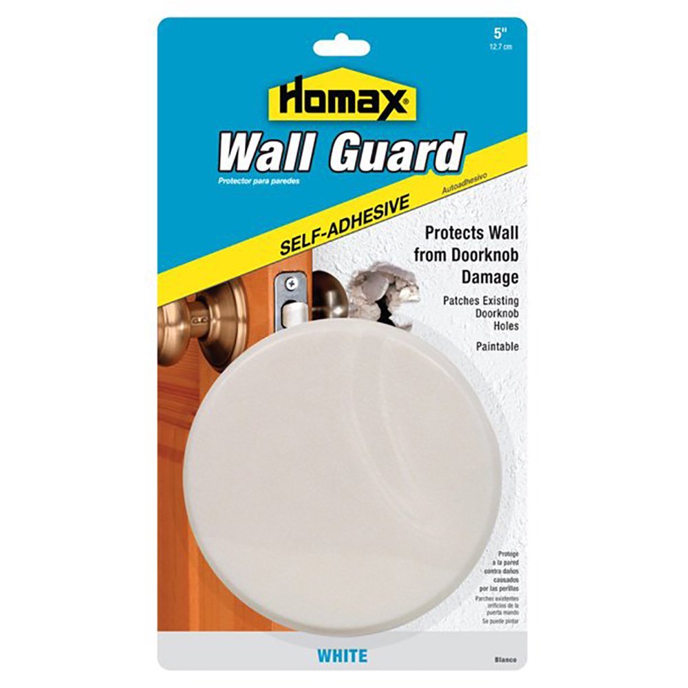 Homax Wall Guard Wall Patch, Hardware Bumper, White, 5 inches Diameter