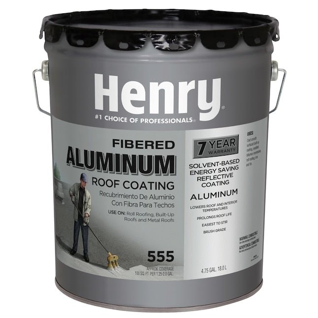 Revestimiento de techo de aluminio fibrado Henry - 5 galones
