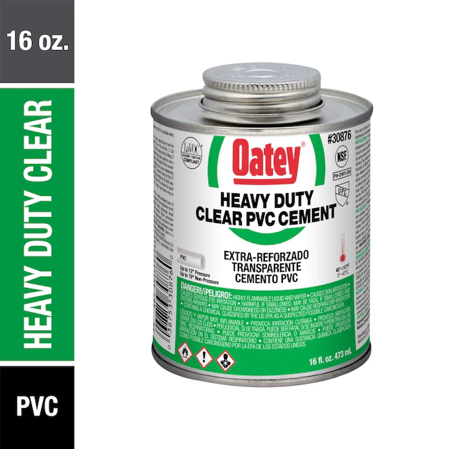 Oatey 16-fl oz Clear PVC Cement