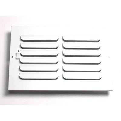 Accord 12 Zoll x 8 Zoll 1-Wege-Register aus gebogenem Stahl in Weiß für Seitenwände/Decken 
