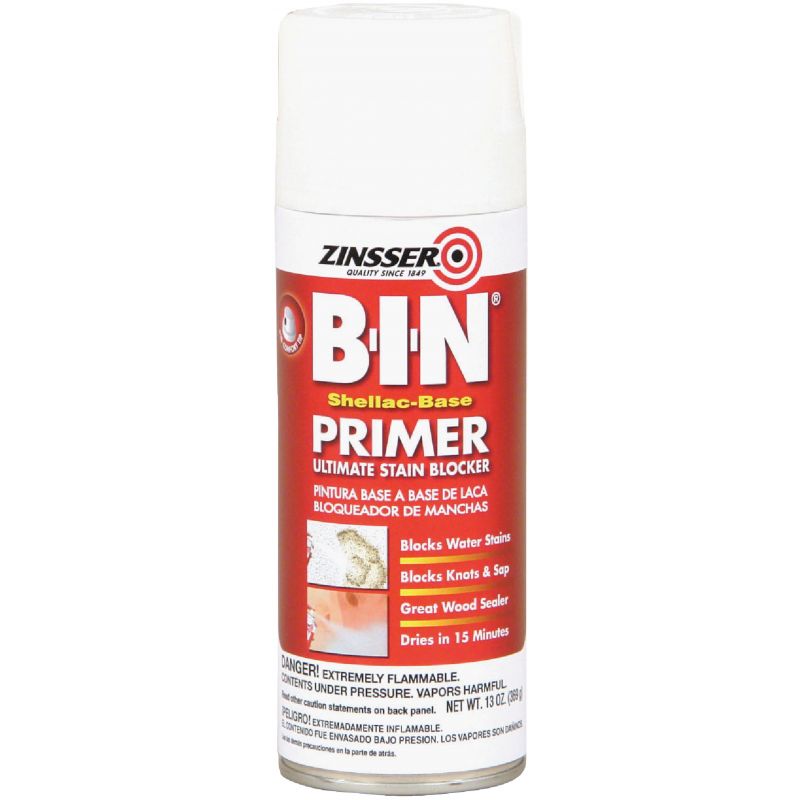 Zinsser BIN Shellac-Base Primer Spray - Blanco, 13 oz
