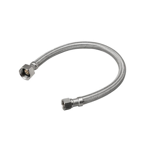 Eastman 1/2" Comp. x 1/2" FIP Braided Stainless Steel Faucet Connector (20" Length)