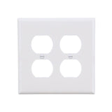 2-fach mittelgroße Duplex-Wandplatte – Weiß 