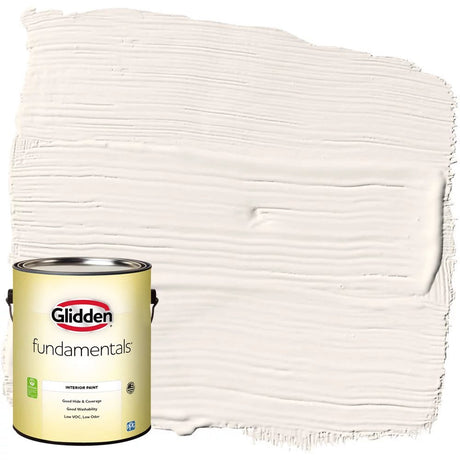 Glidden Fundamentals Grab-N-Go Pintura para pared interior, blanco antiguo, (semibrillante, 1 galón) 