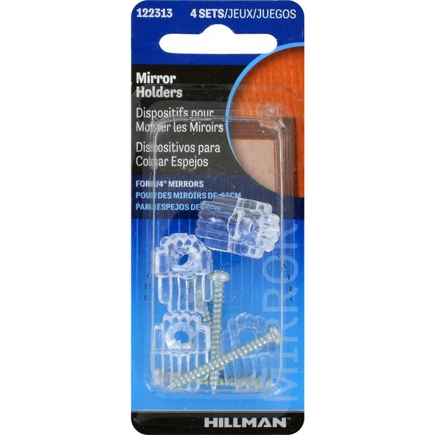 Hillman AnchorWire Kit de soporte para espejo, paquete de 4