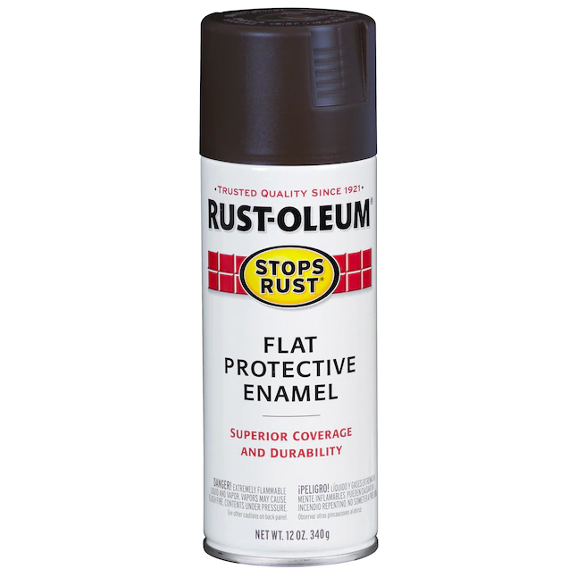 Rust-Oleum  Stops Rust Flat Black Spray Paint (NET WT. 12-oz)