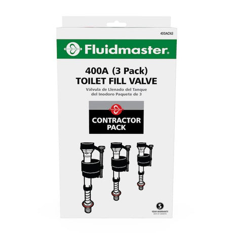 Fluidmaster 400A Universal Adjustable Toilet Fill Valve (3-Pack)