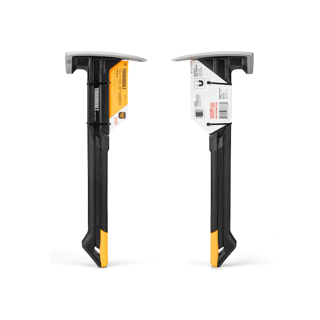 Hammer Rip Frame TOUGHBUILT 18-oz Smooth Face Steel Head Rubber Rip Framing Hammer ...
