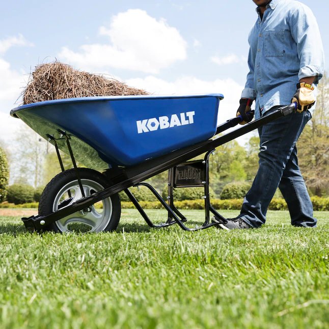 Kobalt  6-cu ft Steel Wheelbarrow with Flat-Free Tire(s)
