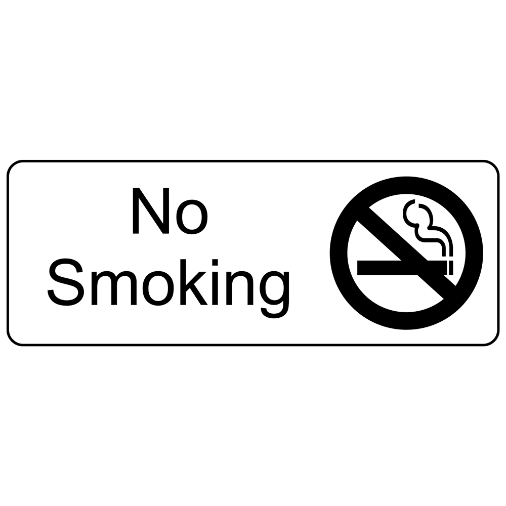 Señal de Prohibido Fumar (3” X 9”)