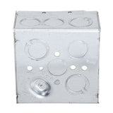 2-Gang Gray Metal New Work Deep Square Ceiling/Wall Electrical Box