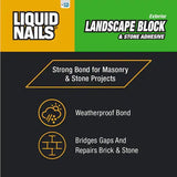 Liquid Nails Adhesivo para bloques y piedras para paisajes - 10 oz