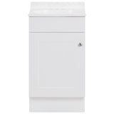 Project Source 18" White Single Sink Bathroom Vanity with Cultured Marble Top