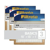 Filtrete Filtro de aire plisado básico MERV de 18 pulgadas de ancho x 18 pulgadas de largo x 1 pulgada 5 (paquete de 3)