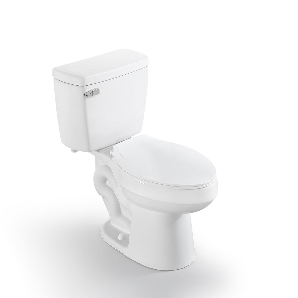 Project Source Pro-Flush White Längliche Stuhlhöhe 2-teilige WaterSense-Toilette 12-Zoll-Rough-In-Größe (ADA-konform)