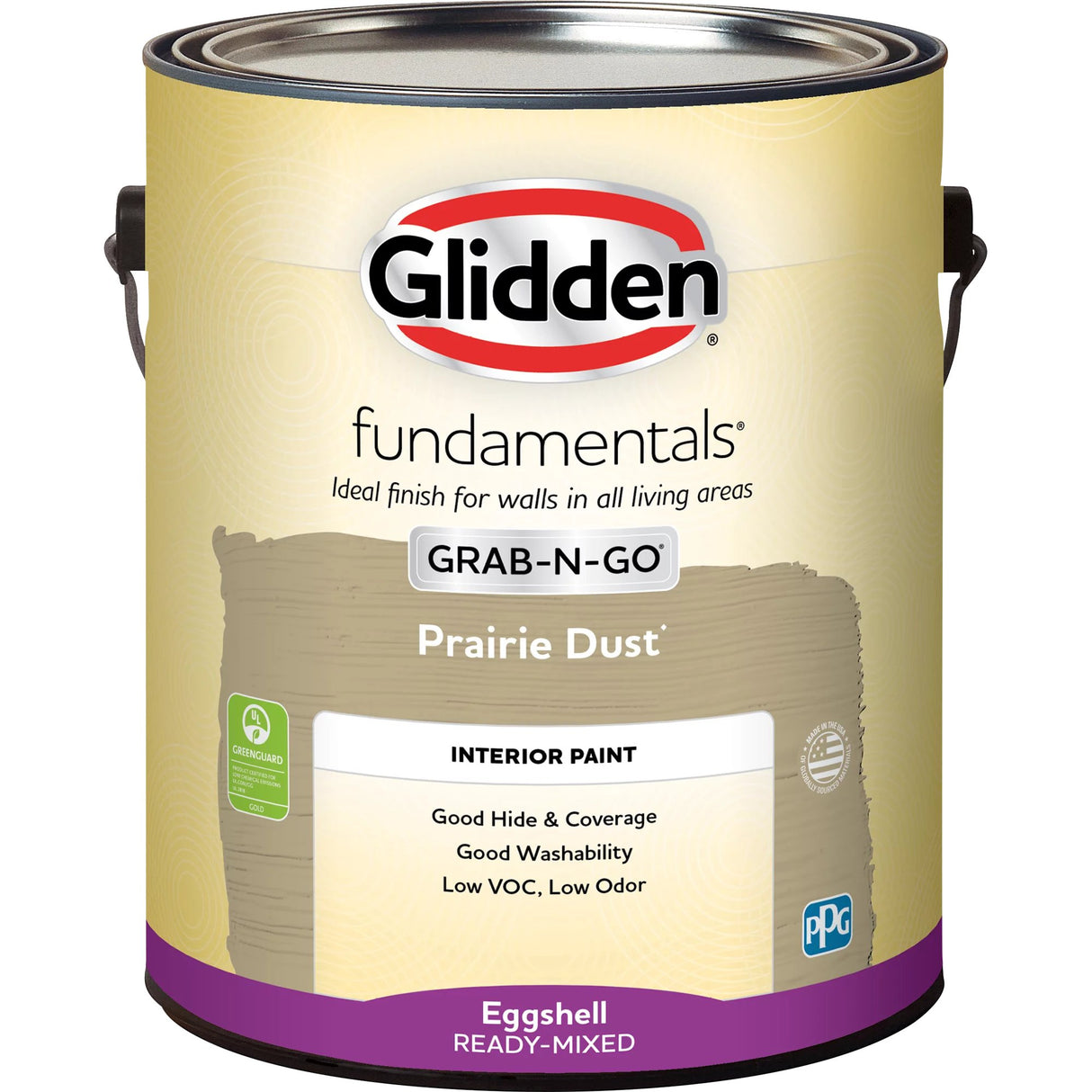Glidden Fundamentals Grab-N-Go Interior Latex, Eggshell (Prairie Dust, 1-Gallon)