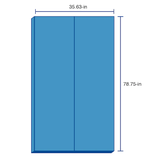 Puerta plegable de madera de pino preacabada de núcleo sólido con persiana blanca de 36 x 80 pulgadas ReliaBilt Herrajes para puertas plegables incluidos