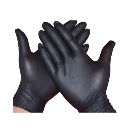 Heavy-Duty Black Nitrile Gloves, Large, 100 ct