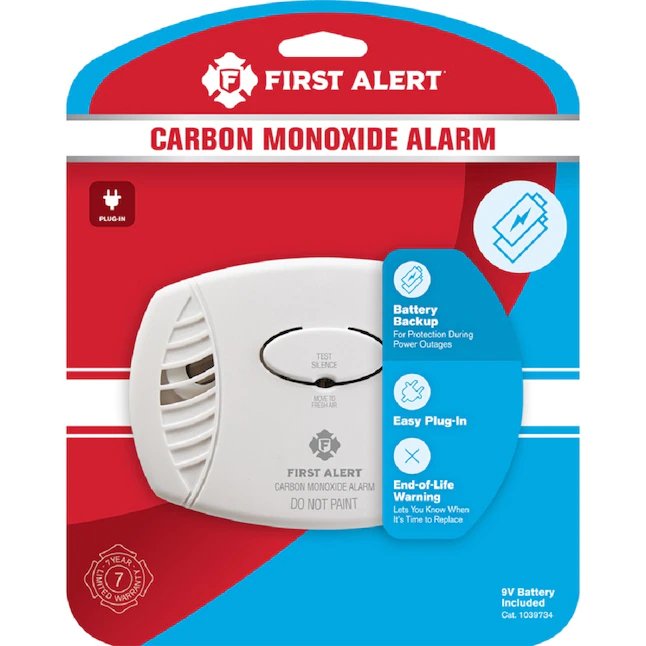 Detector de monóxido de carbono enchufable First Alert