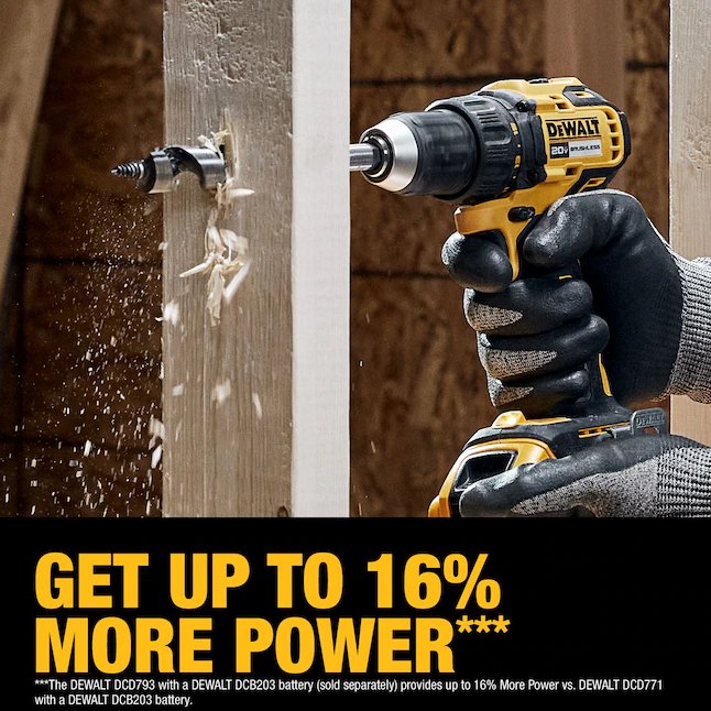DEWALT 20-volt Max 1/2-in Keyless Brushless Cordless Drill (1-Battery Included, Charger Included and Soft Bag included)