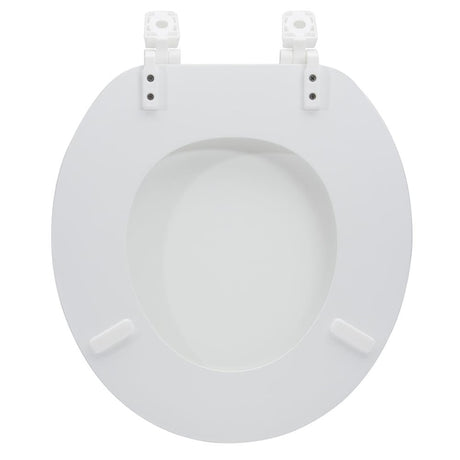 Project Source Wood White Round Toilet Seat