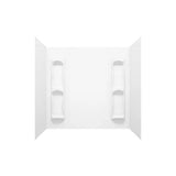 Mansfield Fulton 60.5-in L x 31.75-in W x 59-in H 5-Piece White High-impact Polystyrene Bathtub Back Wall Panel