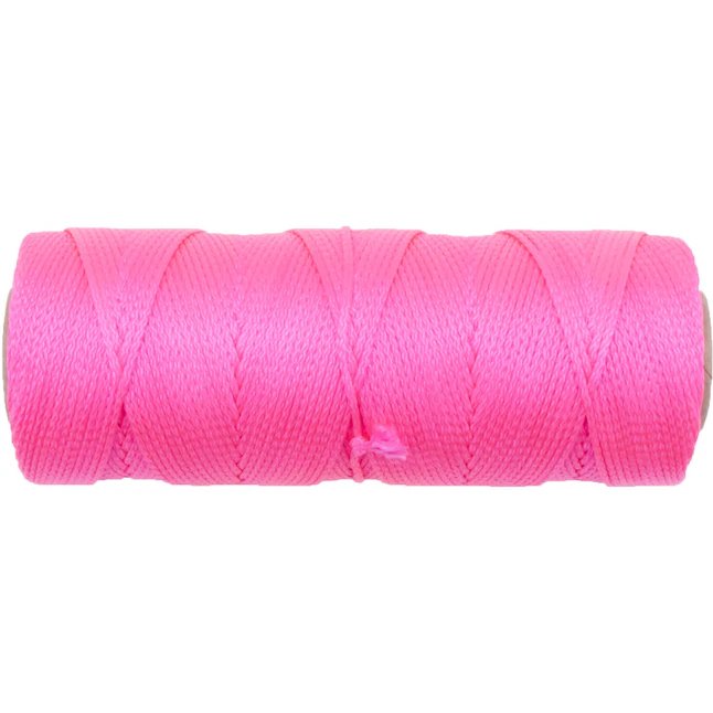 Marshalltown Cuerda Mason Line de nailon rosa fluorescente de 500 pies 