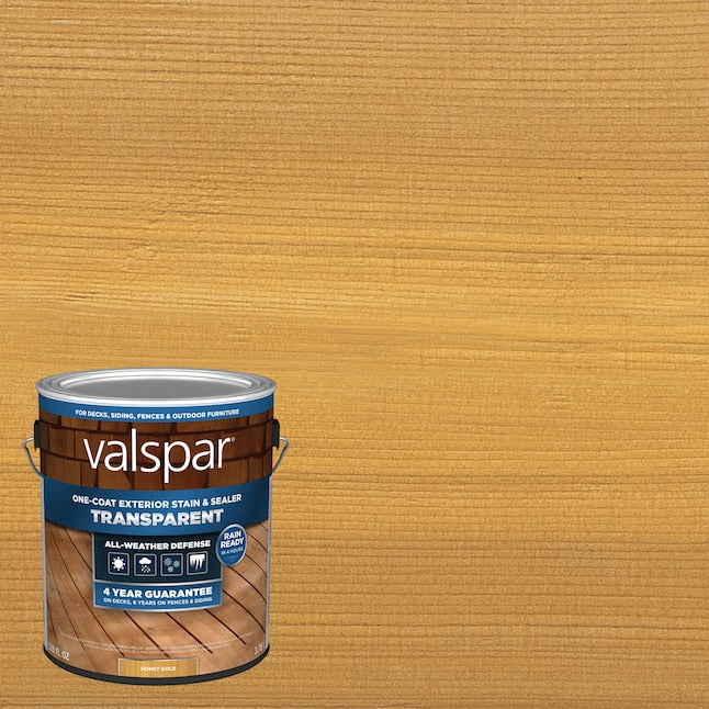 Valspar®  Pre-tinted Honey Gold Transparent Exterior Wood Stain and Sealer (1 Gallon)
