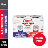 Oatey Handy Pack 8 fl oz lila und klarer Allzweckzement und Grundierung