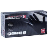 Heavy-Duty Black Nitrile Gloves, Large, 100 ct