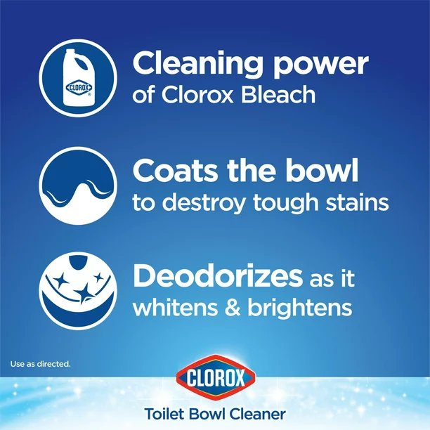 Clorox Toilettenschüsselreiniger mit Bleichmittel, Rain Clean (24 oz)