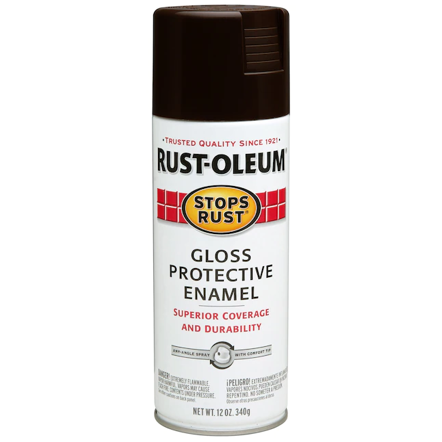 Rust-Oleum  Stops Rust Gloss Dark Walnut Spray Paint (NET WT. 12-oz)