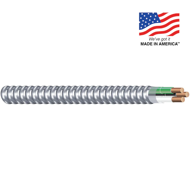 Southwire Armorlite 250-ft 12 / 2 Solid Aluminum Mc Cable