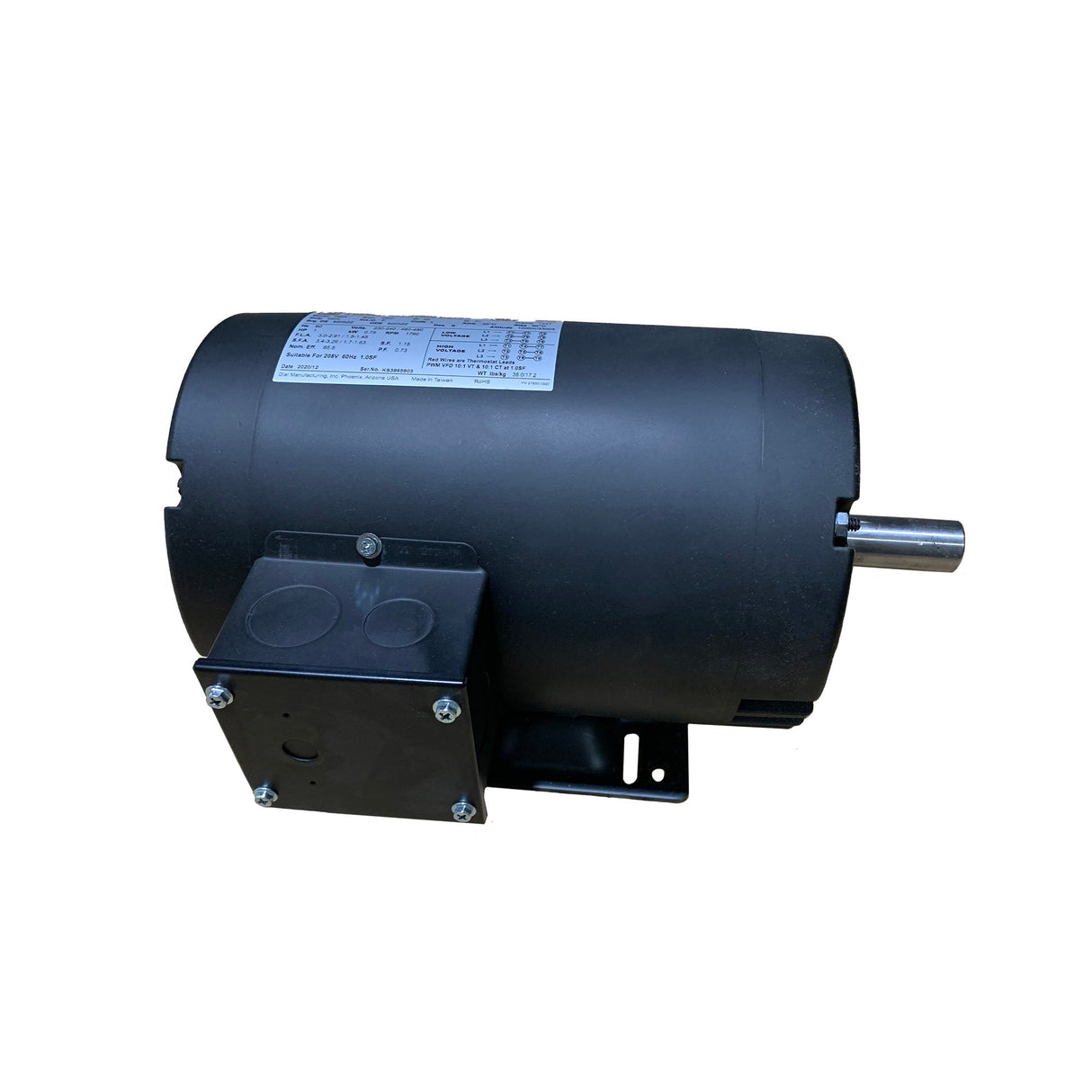 Dial Manufacturing 230/460V 3 HP Motor industrial trifásico