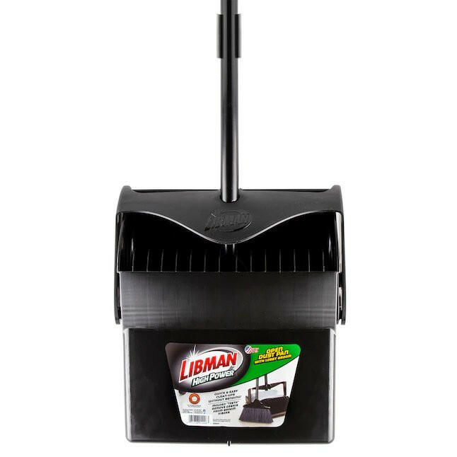 Libman 10in Poly Fiber Multisurface Angle with Dustpan Upright Broom