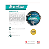 NeverKink Teknor Apex Manguera en espiral gris de vinilo resistente sin torceduras de 5/8 pulgadas x 50 pies