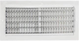 EZ-FLO Registro de techo/pared lateral de acero con ventilación bidireccional de 14" x 6 pulgadas, apertura de conducto de acero