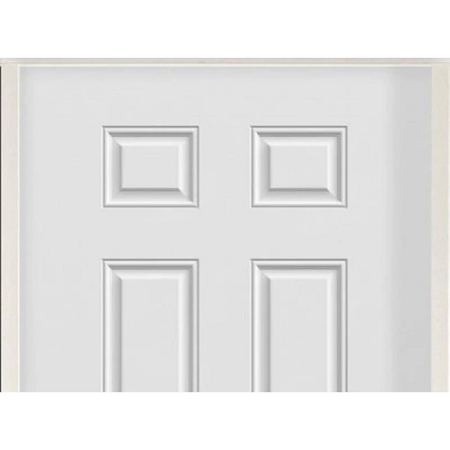 American Building Supply  36-in x 80-in Steel Right-Hand Inswing Primed Prehung Single Front Door Insulating Core