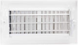 EZ-FLO Rejilla de aire de retorno de registro de techo/pared lateral de acero de ventilación de 8 x 4 pulgadas, apertura de conducto de acero