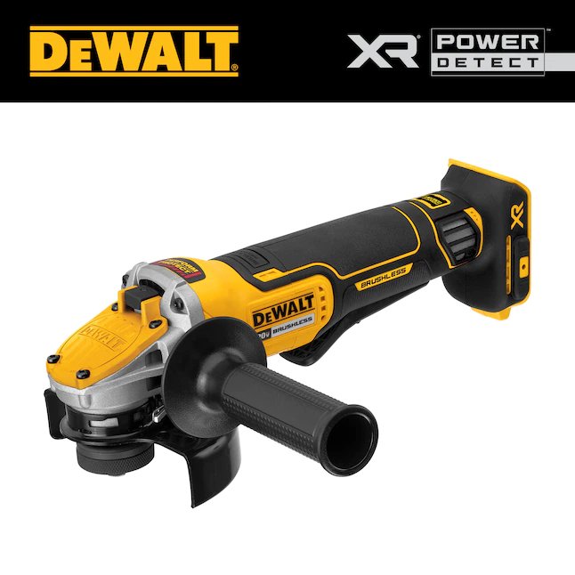DeWalt  XR POWER DETECT 4.5-in 20-Volt Max Paddle Switch Brushless Cordless Angle Grinder